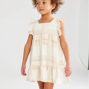 Misha & Puff Ruffle Sleeve Dress Winter Cream 2-3 Year